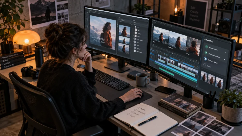 Illustrative Adobe Pro 5-Day AI Intensive scene: a repeatable AI-assisted content and production workflow.